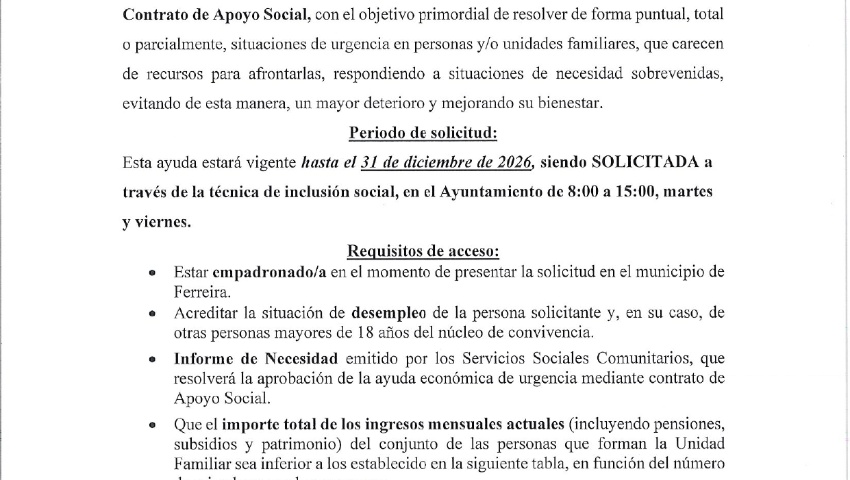 Programa Extraordinario de Apoyo a los Municipios para cubrir Necesidades de Urgente Necesidad Social, mediante la modalidad de Contrato de Apoyo Social Programa Extraordinario de Apoyo a los Municipios para cubrir Necesidades de Urgente Necesidad Social, mediante la modalidad de Contrato de Apoyo Social