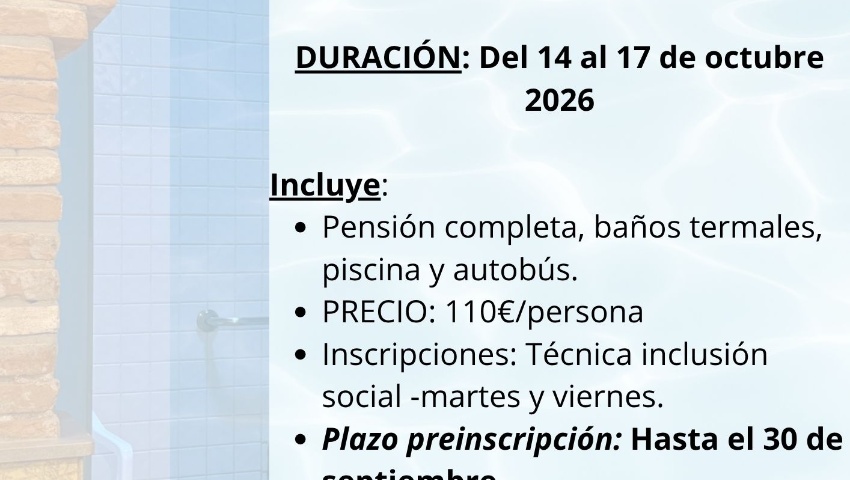 ABIERTO EL PLAZO DE PREINSCRIPCIÓN HASTA EL DÍA 30 DE SEPTIEMBRE