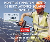 CURSO GRATUITO DE «MONTAJE Y MANTENIMIENTO DE INSTALACIONES SOLARES FOTOVOLTAICAS» EN ALQUIFE