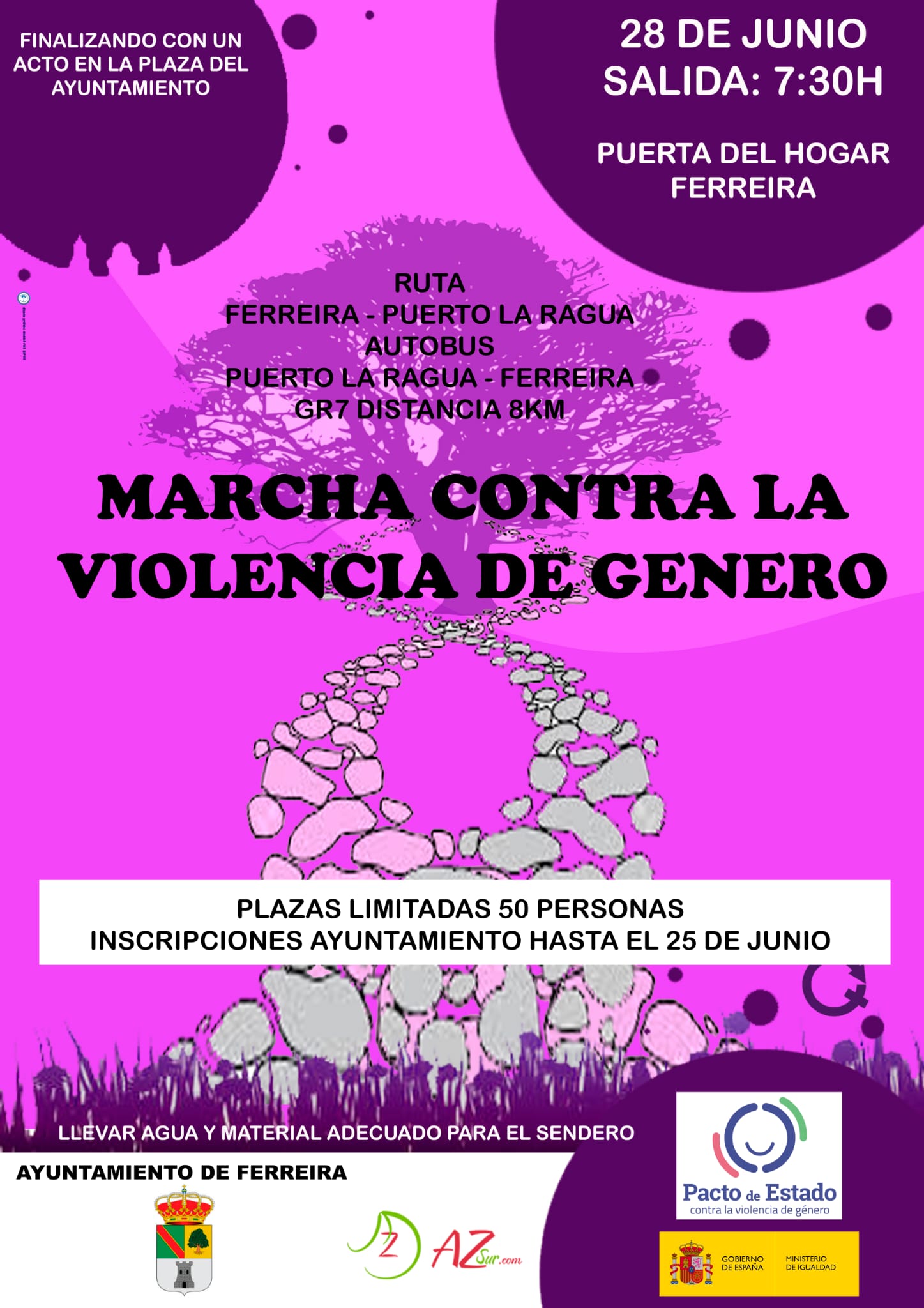 MARCHA CONTRA LA VIOLENCIA DE GÉNERO EL DOMINGO 28 DE JUNIO